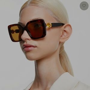 Swarovski Square, Brown, Crystal Sunglasses